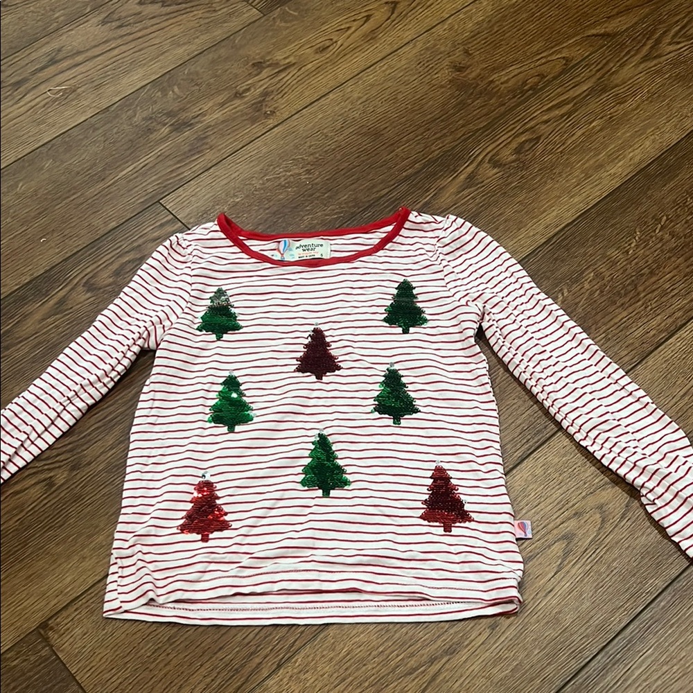 Copper Key Festive Striped Long Sleeve Tee
